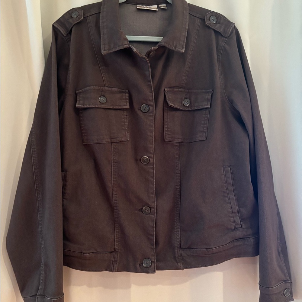 Belle Boho Brown denim jacket NWOT
